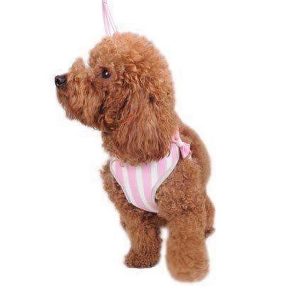 EasyGo Sweetbow Dog Harness by DOGO / LARGE / Pink White Gray NWT - Picture 4 of 7
